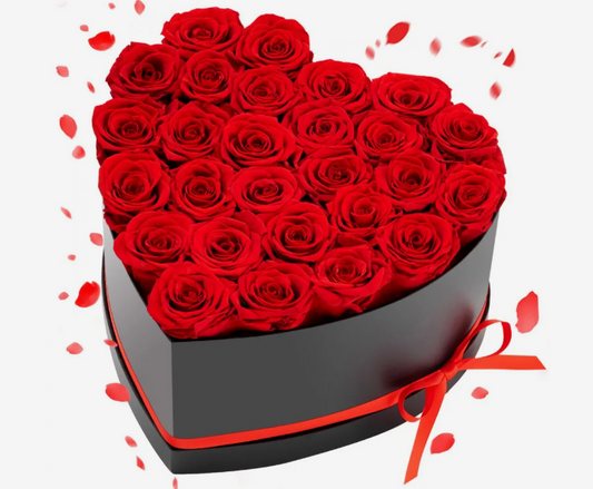Caja Corazón Rosas