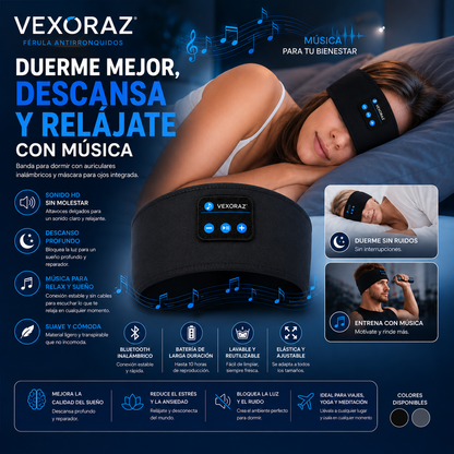 Band Relax Bexoraz - Ideal para Dormir, Viajar y Meditar