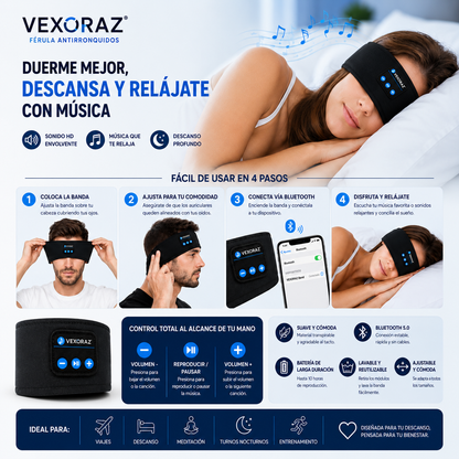 Band Relax Bexoraz - Ideal para Dormir, Viajar y Meditar