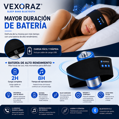 Band Relax Bexoraz - Ideal para Dormir, Viajar y Meditar